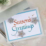 Upright Italic Season's Greetings Press + Foil Plate by Paul Antonio