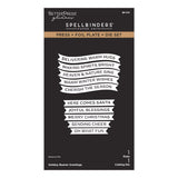 Holiday Banner Greetings Press + Foil Plate & Die Set