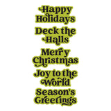 Joyful Christmas Sentiments Press + Foil Plate & Die Set by Simon Hurley