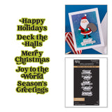 Joyful Christmas Sentiments Press + Foil Plate & Die Set by Simon Hurley
