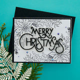 Poinsettia Corner Press Plate & Die Set from the More BetterPress Christmas Collection