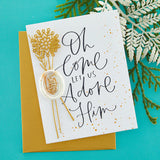 Let Us Adore Him Press Plate from the More BetterPress Christmas Collection