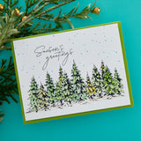 Seasons Greetings Evergreens Press Plate &amp; Die Set de la collection de Noël More BetterPress