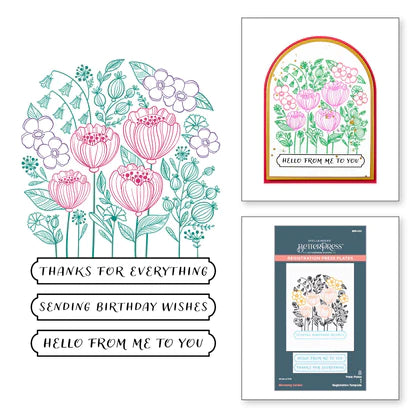 Plaques de presse Blooming Garden de la collection BetterPress Place &amp; Press Registration