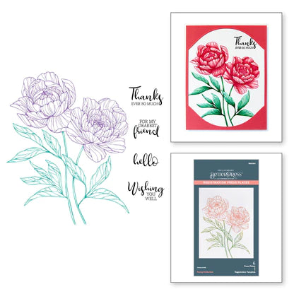 Peony Perfection Registration Press Plates from the Cheers to You Collection
