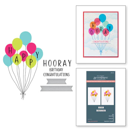 Happy Hooray Balloons Registration Press Plate & Die Set from the Cheers to You Collection