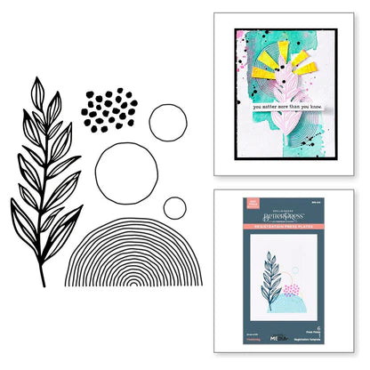 Flourishing BetterPress Plates from the Modern Botanicals Collection by Dina Wakley