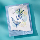Lined Corners 3D Embossing Folder from the Modern Botanicals Collection by Dina Wakley