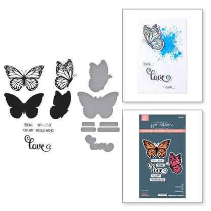 Butterfly Silhouettes Registration Press Plate & Die Set from the Wild ...