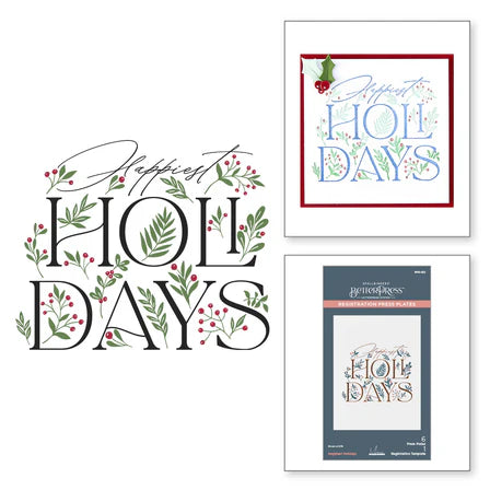 Happiest  Holidays Registration Press Plate Set from the City Holiday Collection by Yana Smakula