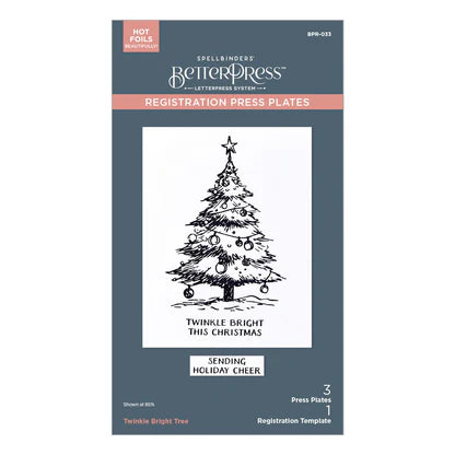 Twinkle Bright Tree Registration BetterPress Plates from the Wonderland Collection