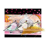 Merry, Merry, Merry Bird Registration Press Plate & Die Set from the Starry Holiday Collection by Dina Wakley