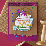 Merry, Merry, Merry Bird Registration Press Plate & Die Set from the Starry Holiday Collection by Dina Wakley