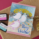 Merry, Merry, Merry Bird Registration Press Plate & Die Set from the Starry Holiday Collection by Dina Wakley