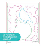 Merry, Merry, Merry Bird Registration Press Plate & Die Set from the Starry Holiday Collection by Dina Wakley