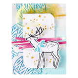 Cheer and Good Tidings Deer Registration Press Plate & Die Set from the Starry Holiday Collection by Dina Wakley