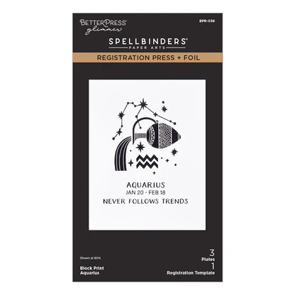 Block Print Aquarius Registration Press + Foil Plate