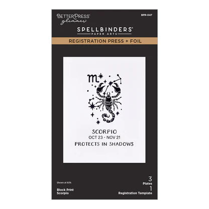 Block Print Scorpio Registration Press + Foil Plate