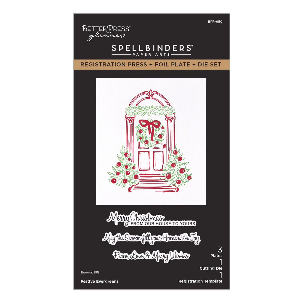 Festive Evergreens Registration Press + Foil Plate & Die Set