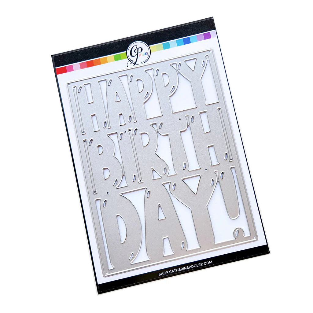 Balloon Letter Birthday Cover Plate Die