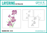 Bearded Iris Stencils