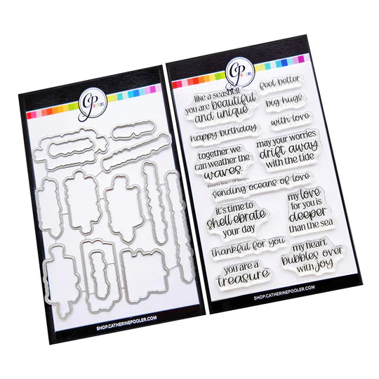 Beautiful Seas Sentiments Stamp and Die Bundle
