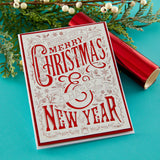 Plaque de presse Joyeux Noël et Bonne Année de la collection BetterPress Christmas