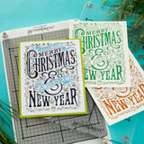 Merry Christmas & Happy New Year Press Plate from the BetterPress Christmas Collection
