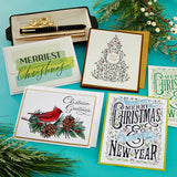 Plaque de presse de vœux de Noël de la collection de Noël BetterPress