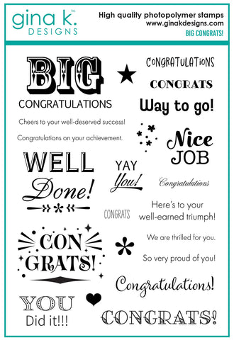 Big Congrats Stamp Set