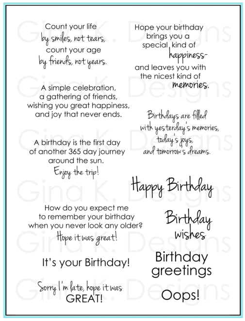 Birthday Greetings Stamp Set