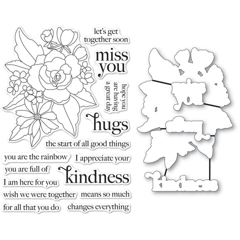 Cheerful Floral Clear Stamp Set and Die