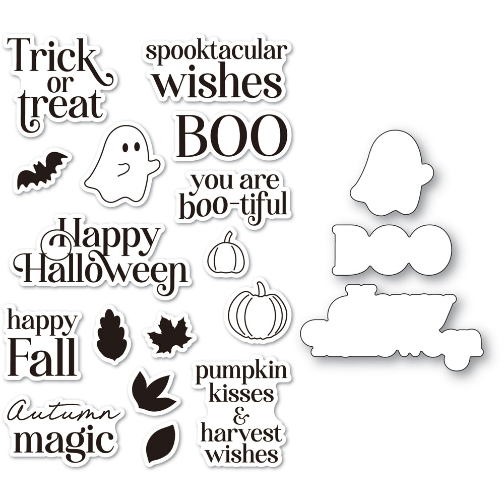 Pumpkin Kisses Clear Stamp and Die Set