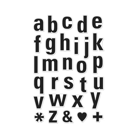 Alphabet minuscule pour bagages