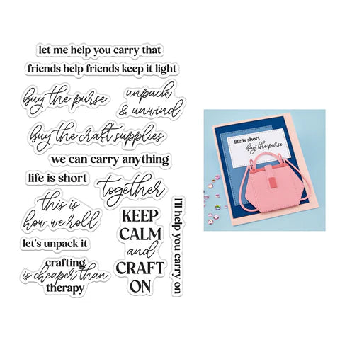 Hero Arts Keep Calm Sentiments Clear Stamp Set by Sheri Ballantyne