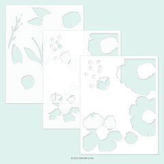 Cottage Garden Stencil Pack (3pc, 4.75 x 6.0)