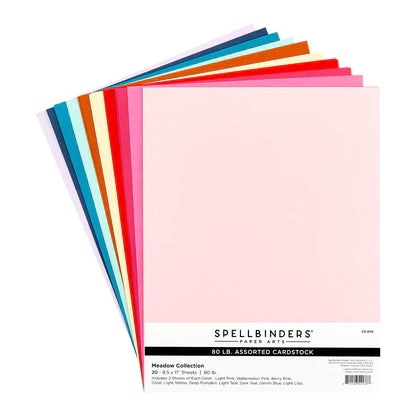 Meadow Collection 80lb. Cardstock Pack - 20 Sheets 8.5" x 11"