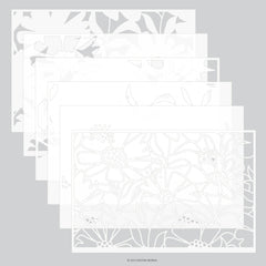 Cheerful Flowers Stencil Pack (6 qty; 6 x 9)