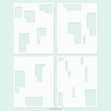 City Block Stencil Pack (4 qty: 4.75 x 6)