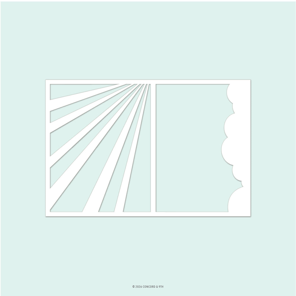 Clear Skies Stencil (1 qty; 6 x 9)