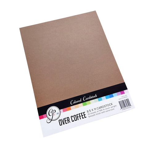 Over Coffee Colored Cardstock
