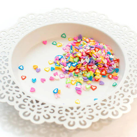 Colorful Hearts Clay Confetti