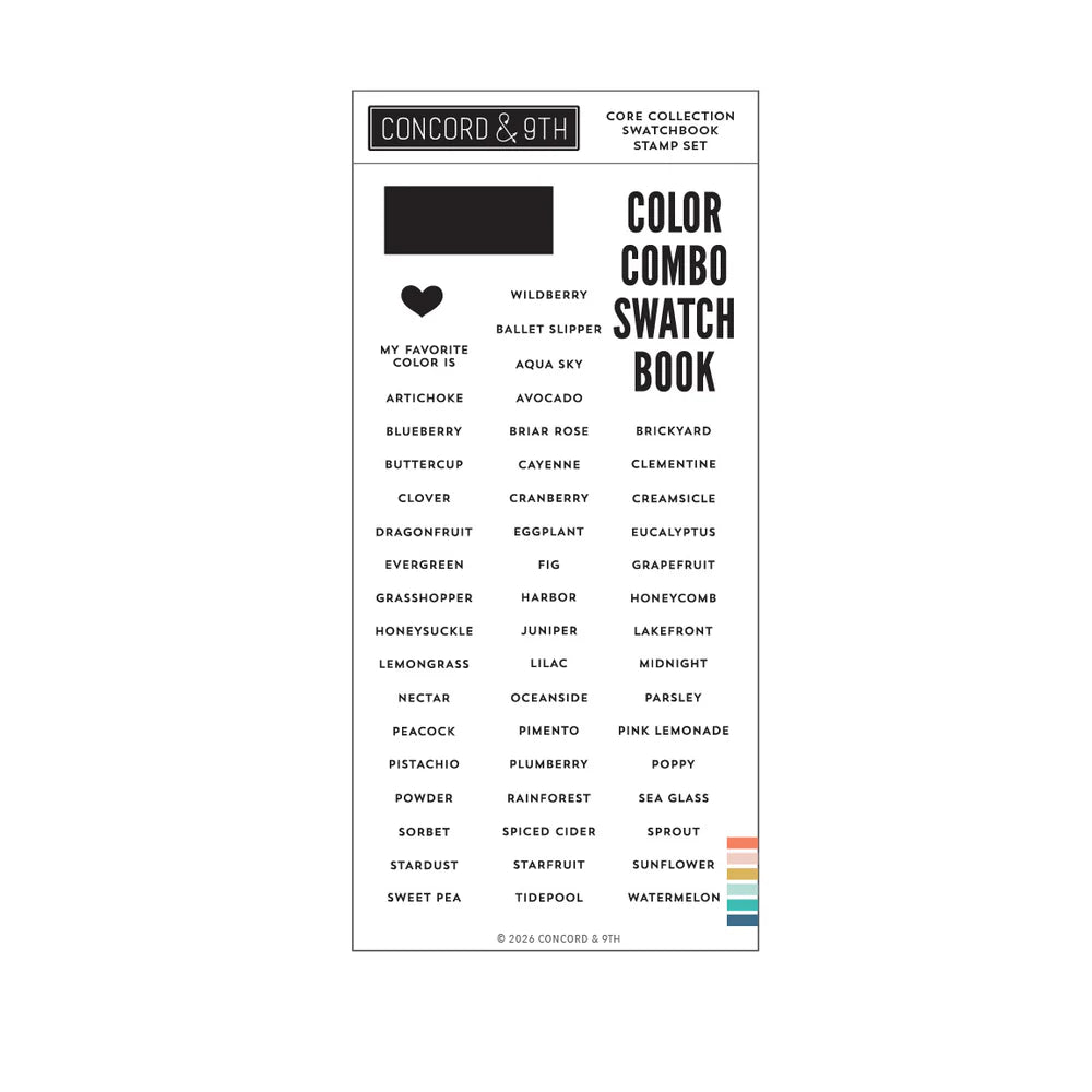 Core Collection Swatchbook Stamp Set (4 x 8)