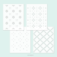 Cottage Charm Stencil Pack (4 qty; 4.75 x 6)