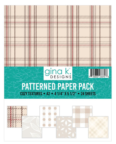 PATTERNED PAPER- Cozy Textures A2 Size Patterned Paper Pack