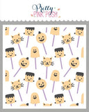 Halloween Cake Pops Stencil (3 Lyr)