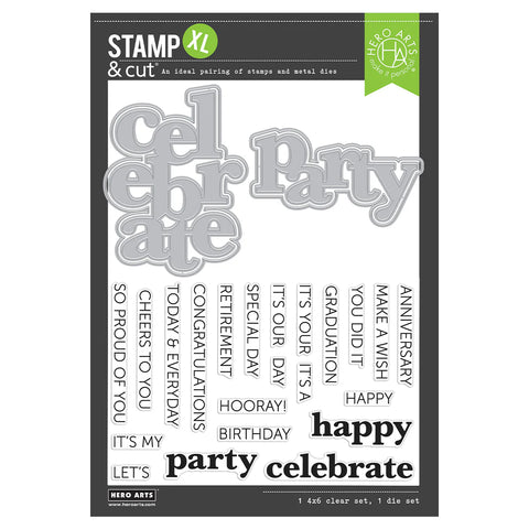 It's Our Anniversary Stamp & Cut from the Let's Celebrate Collection