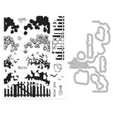 Hero Arts Coastal Blooms HeroScape Stamp & Cut Set from the Seaside Blooms Collection