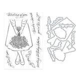 Hero Arts Summer Bouquet Stamp & Cut Set from the Seaside Blooms Collection