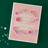 Hero Arts A Little Merri-Mint Stamp & Cut Set from the Candy Cane Season Collection